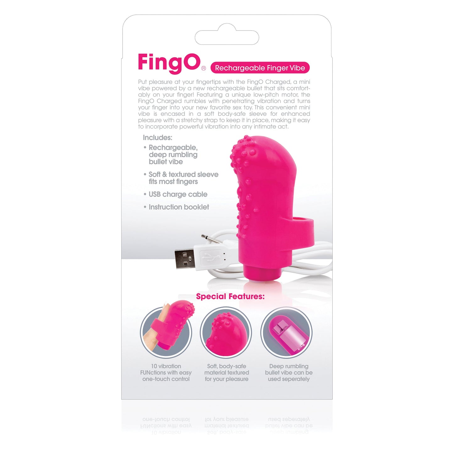 Charged Fing O – Rechargeable Mini Finger Vibrator with Vooom Technology > Vibrators > Finger Vibrators - Tophatter Daily Deals