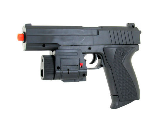 M555AF FPS-190 Spring Airsoft Pistol with Flashlight, Laser - TOPHATTER'S ARMORY DEALS Collectible Weapons - Tophatter Daily Deals