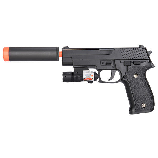 G26A FPS-250 226 Metal Spring Airsoft Pistol With Red Dot Laser - TOPHATTER'S ARMORY DEALS Collectible Weapons - Tophatter Daily Deals