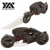 Biker Fantasy Folding Knife Flaming Skull Rider Motorcycle Collectible - Tophatter's Army Products & Self Defense Collectible Weapons - Tophatter Daily Deals
