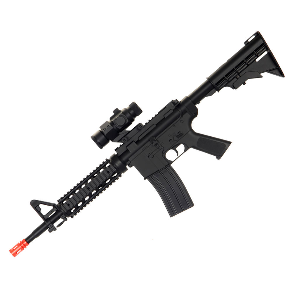 WELL D2802 M4 CQB RIS Electric Airsoft Gun Full Auto Rechargeable FPS-250 - Tophatter's Guns'N'Weapons Store Collectible Weapons - Tophatter Daily Deals
