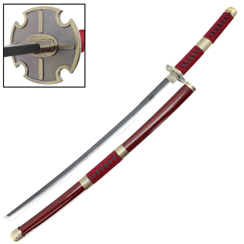 Zoro Wado Ichimonji Anime Wooden Cosplay Sword Weapon - Tophatter's Inc. Weapons Store Online Collectible Weapons - Tophatter Daily Deals