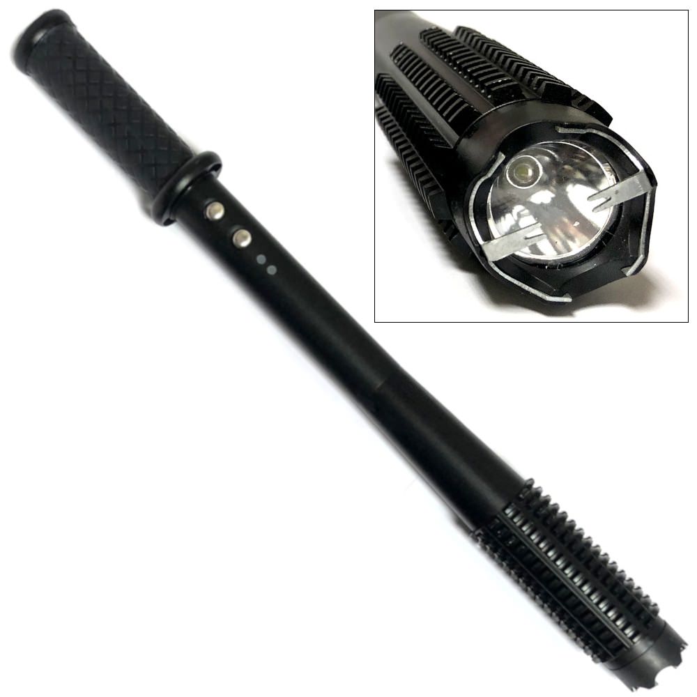 Monster Rechargeable Self Defense Flashlight Stun Gun Baton Collectible Weapons - Tophatter Daily Deals