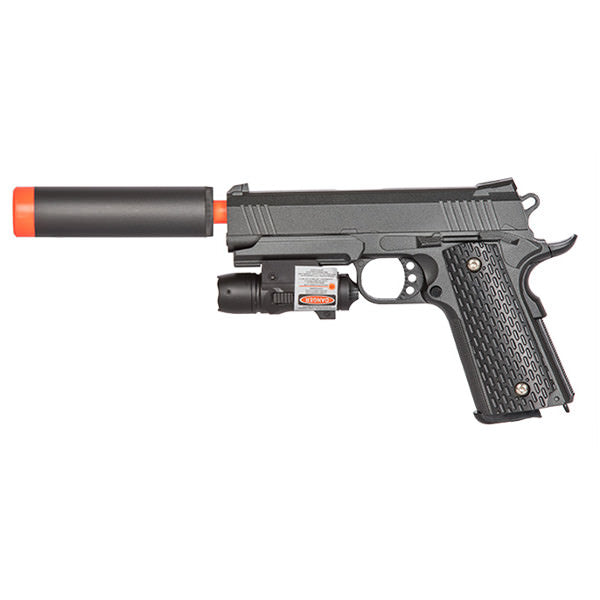 G25A K Warrior Metal Airsoft Spring Pistol With Red Dot Laser - Tophatter's Inc. Weapons Store Online Collectible Weapons - Tophatter Daily Deals