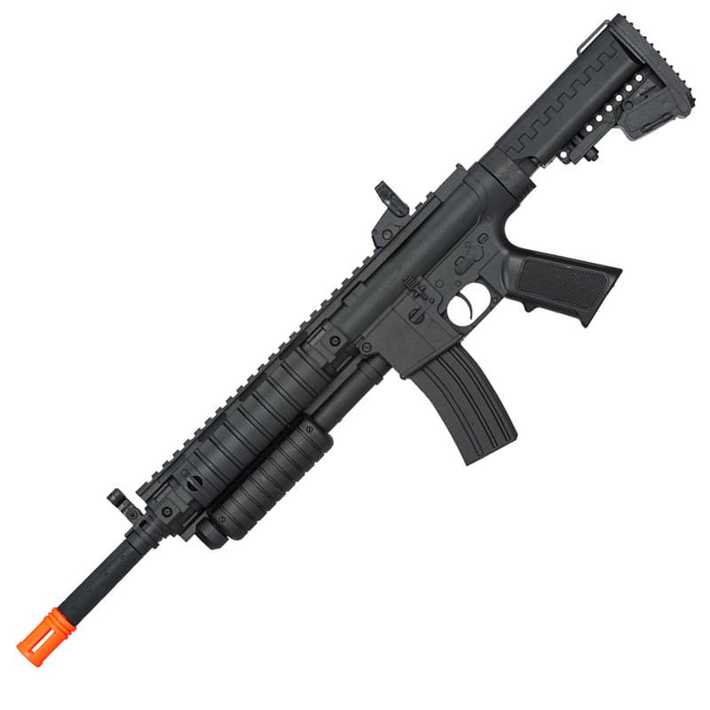 Airsoft Pump Action Tactical Spring Shotgun Rifle With Laser Scope FPS-250 - TOPHATTER'S ARMORY DEALS Collectible Weapons - Tophatter Daily Deals