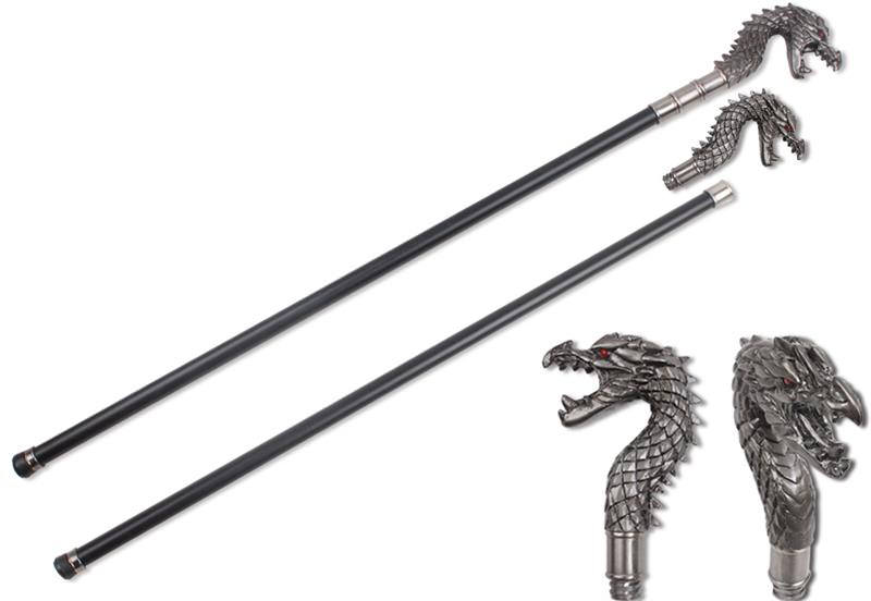 Traditional Flaming Dragon Walking Cane - TOPHATTER'S ARMORY DEALS Collectible Weapons - Tophatter Daily Deals