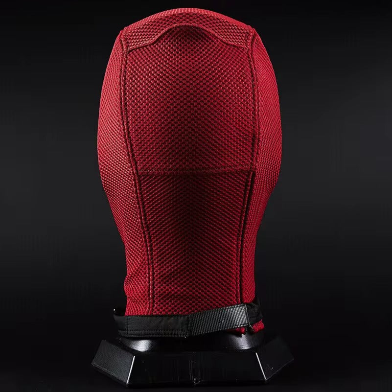 Breathable Deadpool Full Head Cosplay Mask for Adults - 2025 Halloween Costume Accessory, Red and Black Latex Design Halloween Masks - Tophatter Daily Deals