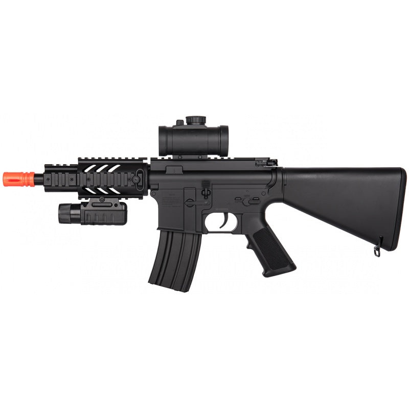 M4 CQB RIS Airsoft AEG Rifle with Flashlight and Red Dot Scope - TOPHATTER'S ARMORY DEALS Collectible Weapons - Tophatter Daily Deals
