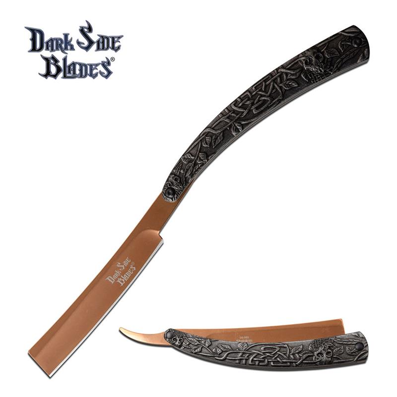 10" Celtic Inspired Razor Pocket Knife Stonewash Handle Collectible Weapons - Tophatter Daily Deals