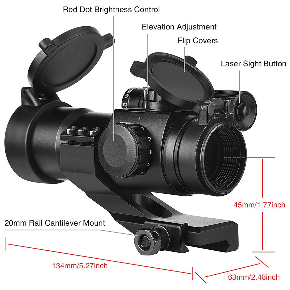 1X30 red and green laser sight with 20MM bracket 4MOA - Tophatter Daily Deals