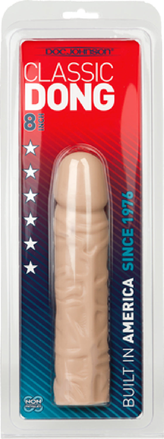 Doc Johnson Classic 8 Inch Dong – Lifelike Textured Silicone Dong > Dildos > Realistic Dildos - Tophatter Daily Deals