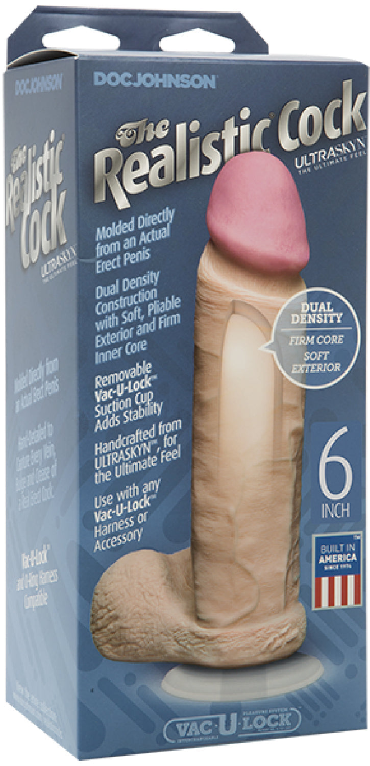 ULTRASKYN 6 Inch Realistic Suction Cup Dildo – Non-Phthalate Body-Safe Toy > Dildos > Realistic Dildos - Tophatter Daily Deals