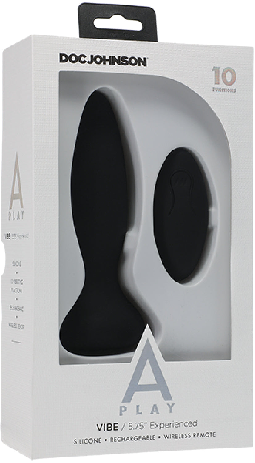 Vibe - Experienced - Rechargeable Silicone Anal Plug With Remote (Black) > Anal Range > Vibrating Butt Plugs - Tophatter Daily Deals