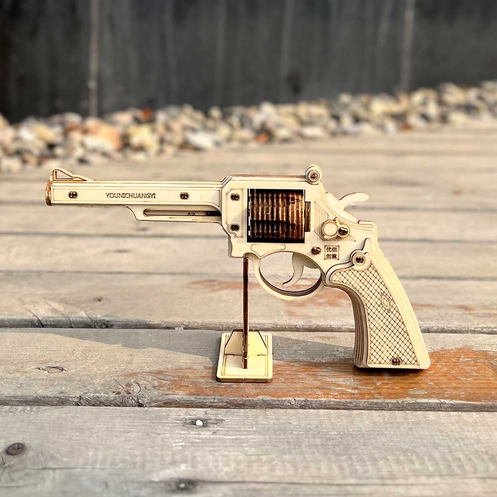 Revolver Wooden Model Kit S&W Gun - Tophatter Daily Deals