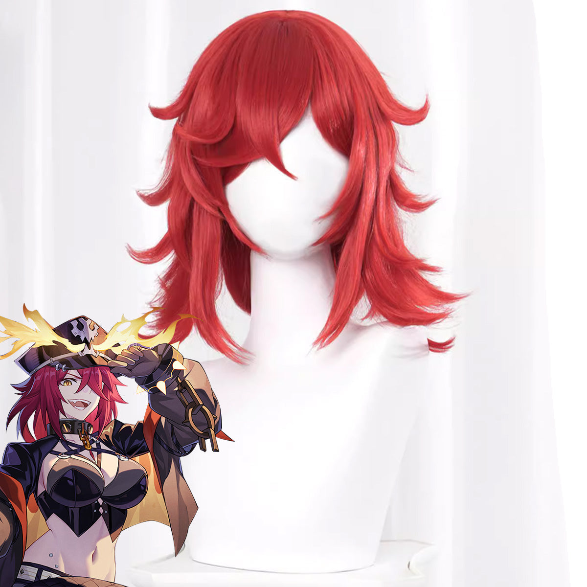 Honkai: Star Rail The Shacklebound Caterina Red Cosplay Wig Wig - Tophatter Daily Deals