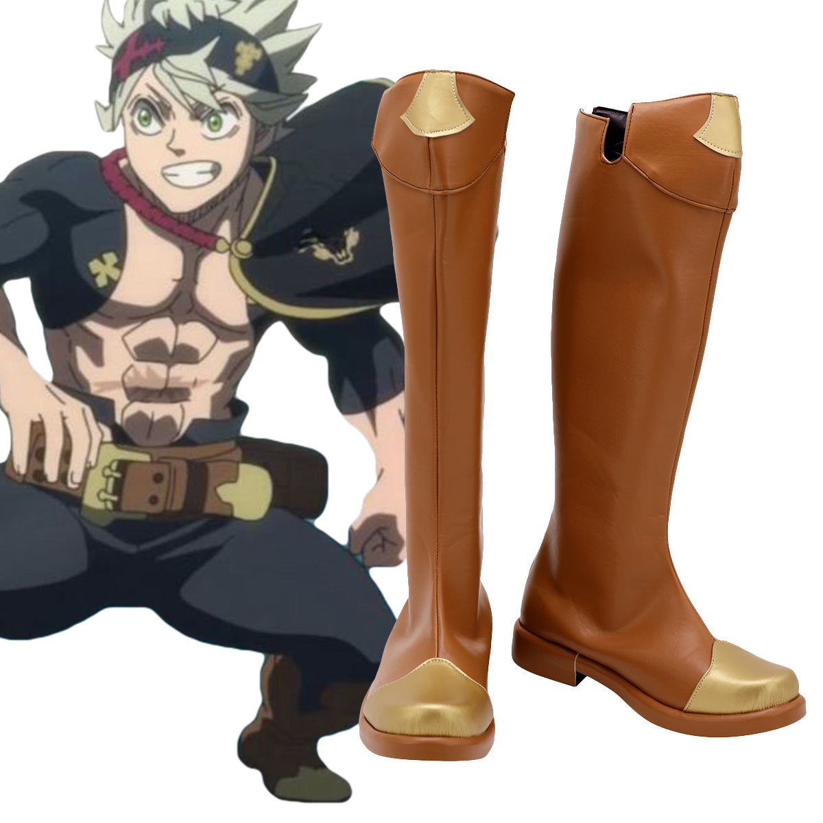Black Clover Asta Brown Shoes Cosplay Boots Shoes/Boots - Tophatter Daily Deals