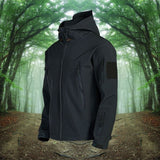 Waterproof Men's Outdoor Jacket - Military Cut, Poly Blend Black - Tophatter Daily Deals