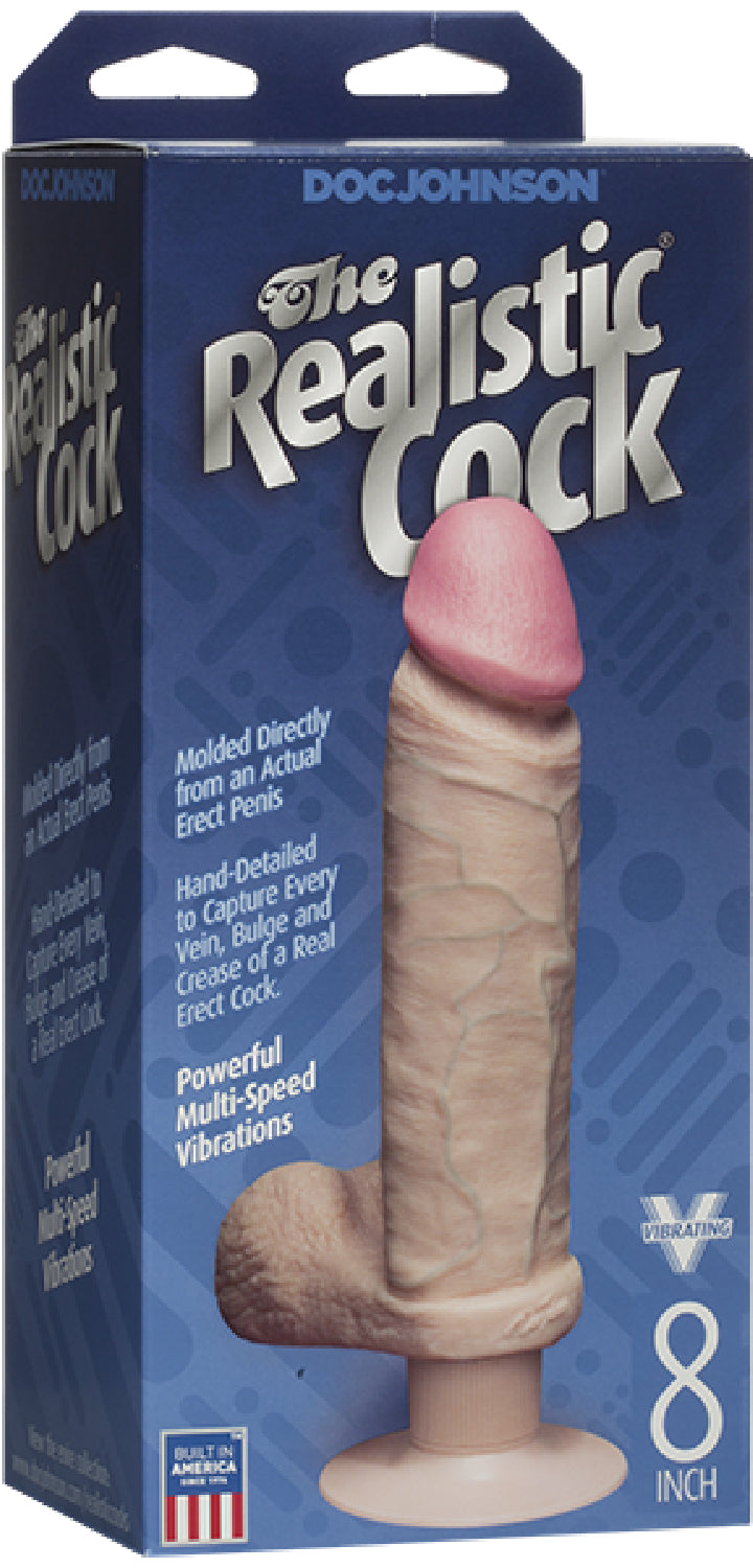 ULTRASKYN Vibrating 8 Inch – Realistic Multi-Speed Vibrator Dildo with Suction Cup Base > Vibrators > Realistic Vibrators - Tophatter Daily Deals