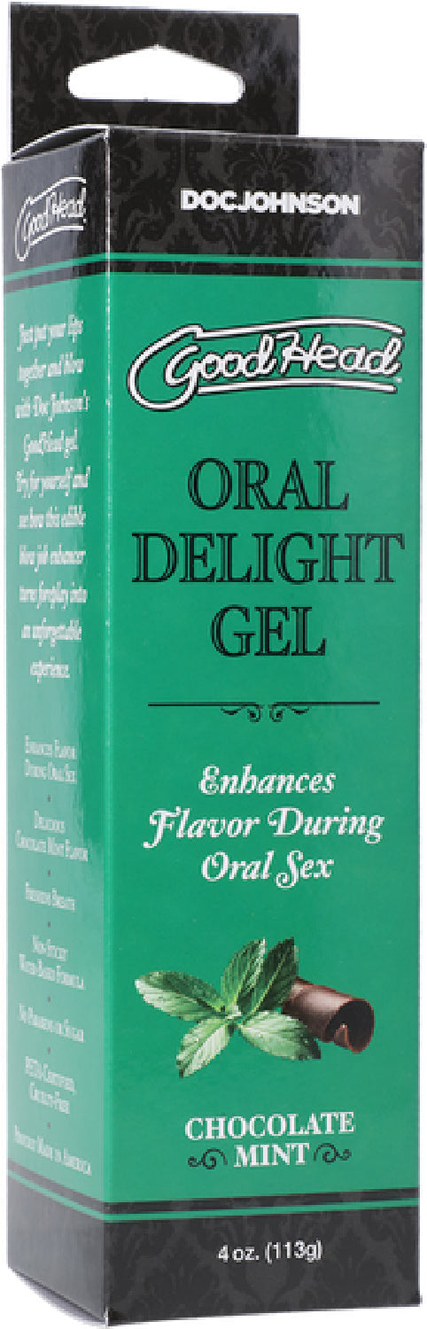Doc Johnson GoodHead Oral Delight Gel – Chocolate Mint Flavored Oral Enhancer 4 Oz > Lube > Oral Gels & Sprays - Tophatter Daily Deals