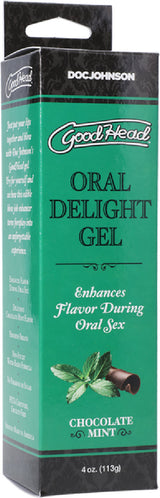 Doc Johnson GoodHead Oral Delight Gel – Chocolate Mint Flavored Oral Enhancer 4 Oz > Lube > Oral Gels & Sprays - Tophatter Daily Deals