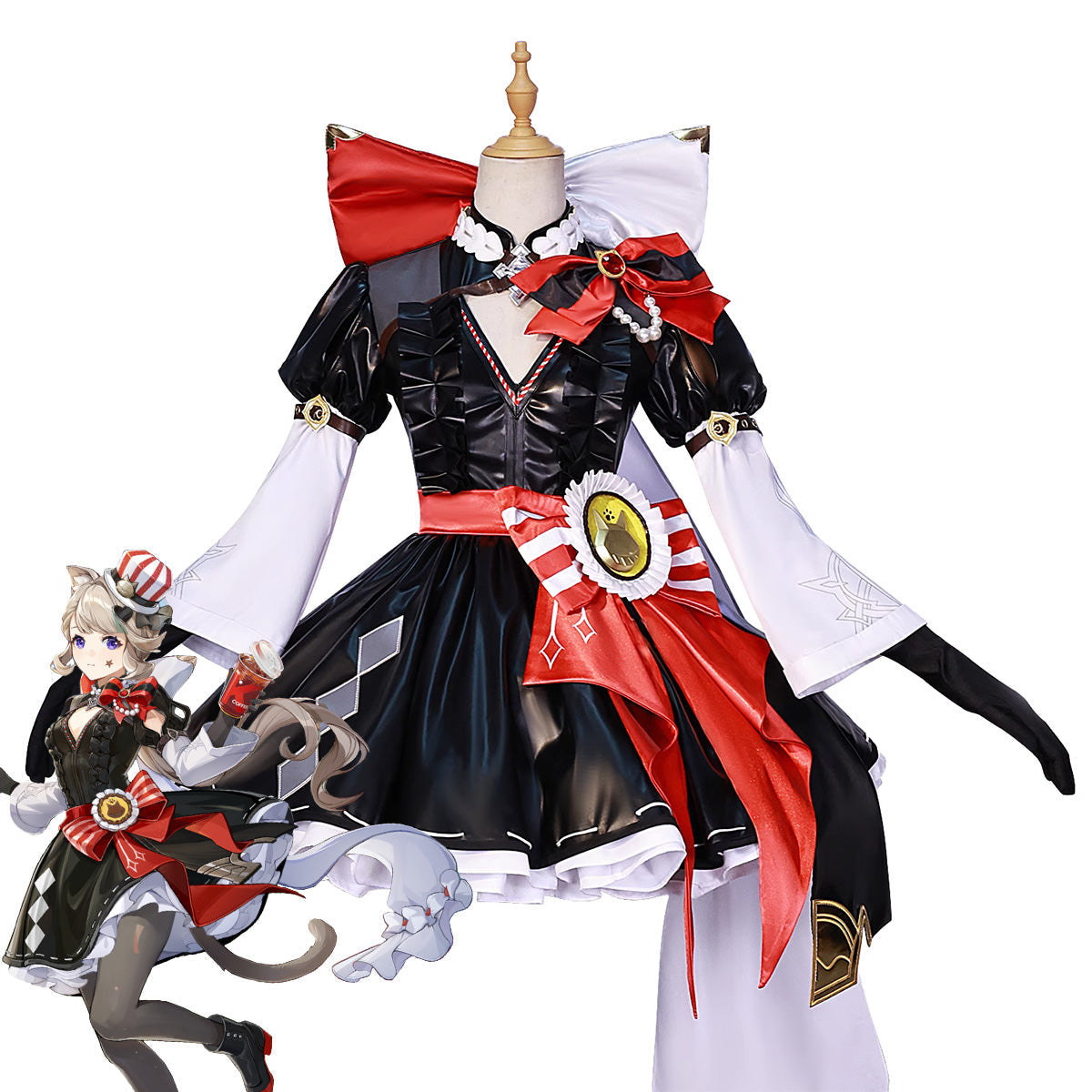 Genshin Impact KFC Lynette Cosplay Costume Costume - Tophatter Daily Deals