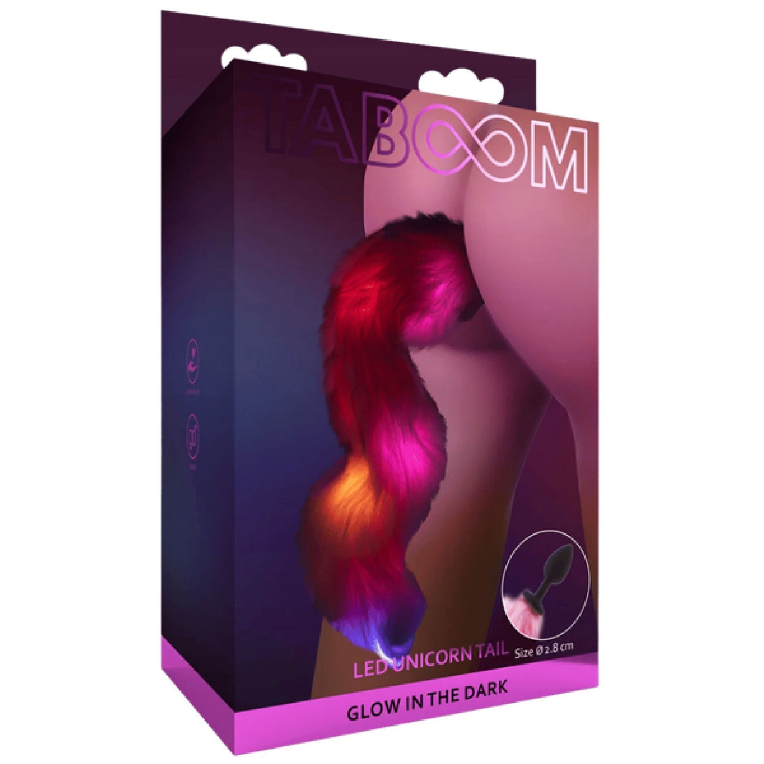 Taboom Unicorn Tail with LED Butt Plug – Soft Flexible Butt Plug with LED Lights > Anal Range > Tail Butt Plugs - Tophatter Daily Deals