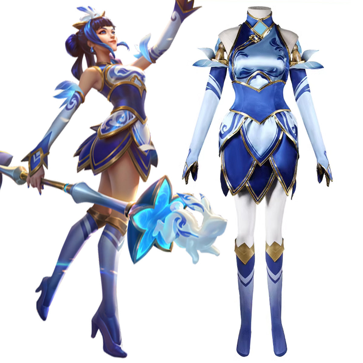 League of Legends LOL Porcelain Lux Cosplay Costume Costume - Tophatter Daily Deals