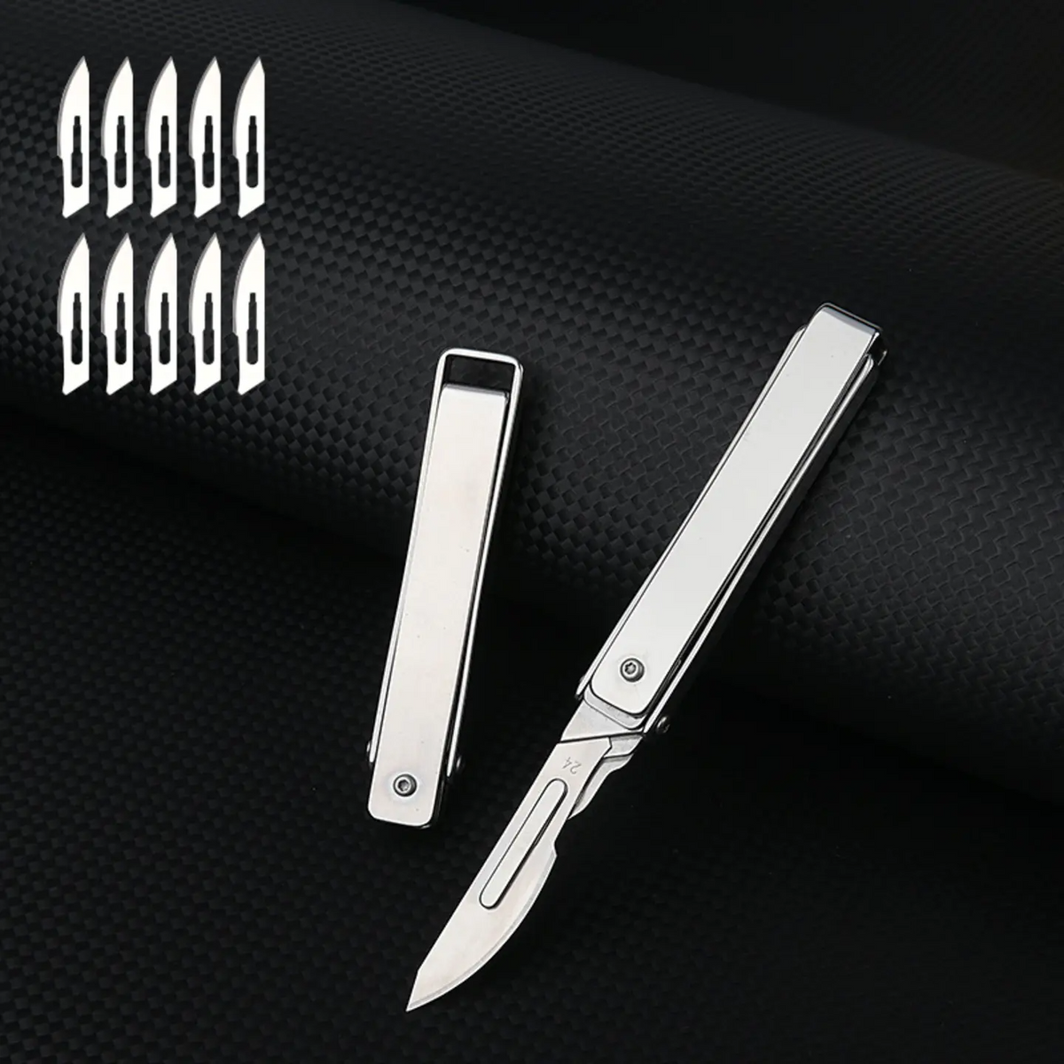 Sharp folding utility knife with removable and replaceable blade - Tophatter Daily Deals