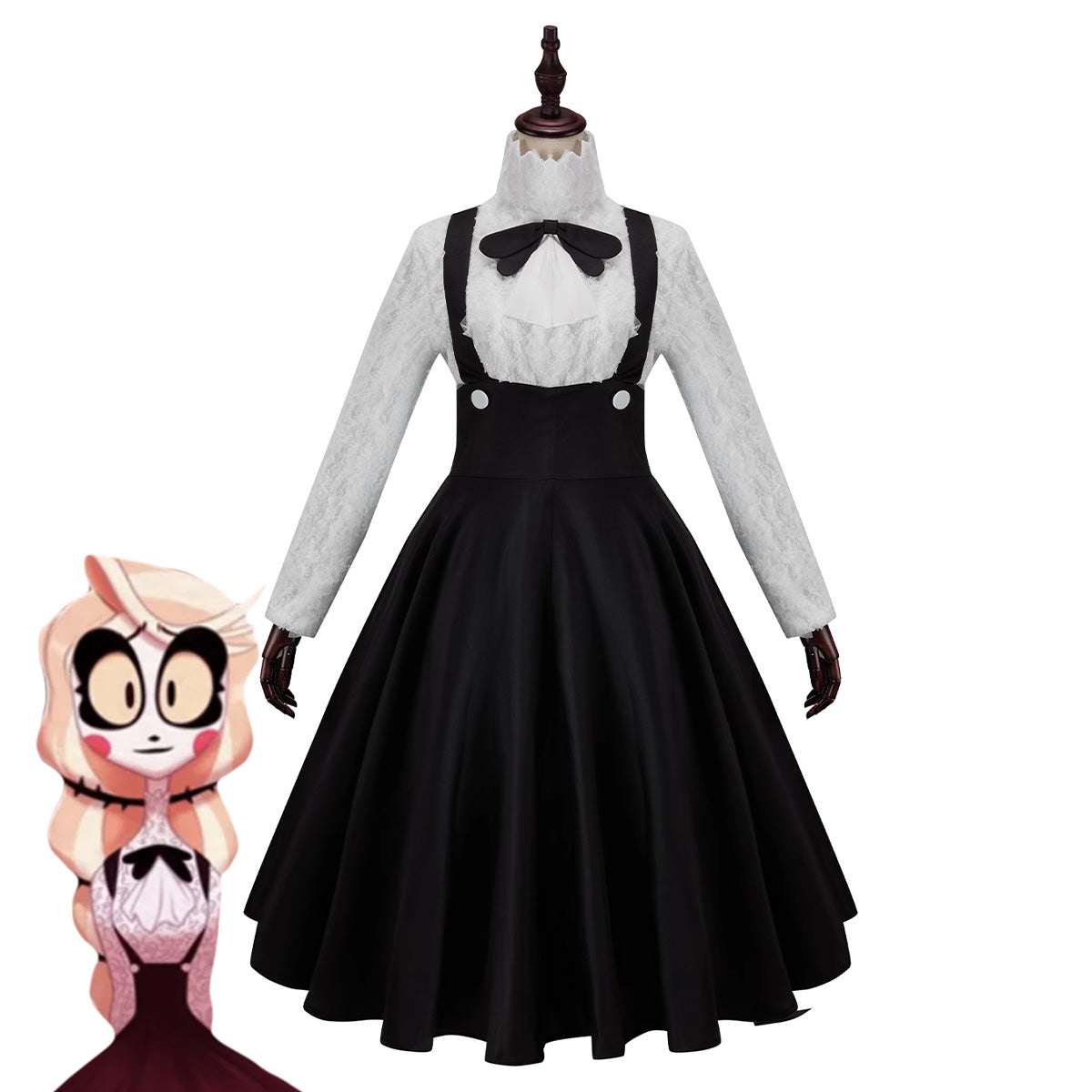 Hazbin Hotel Charlie Kid childhood Black Gallus Dress Cosplay Costume Costume - Tophatter Daily Deals