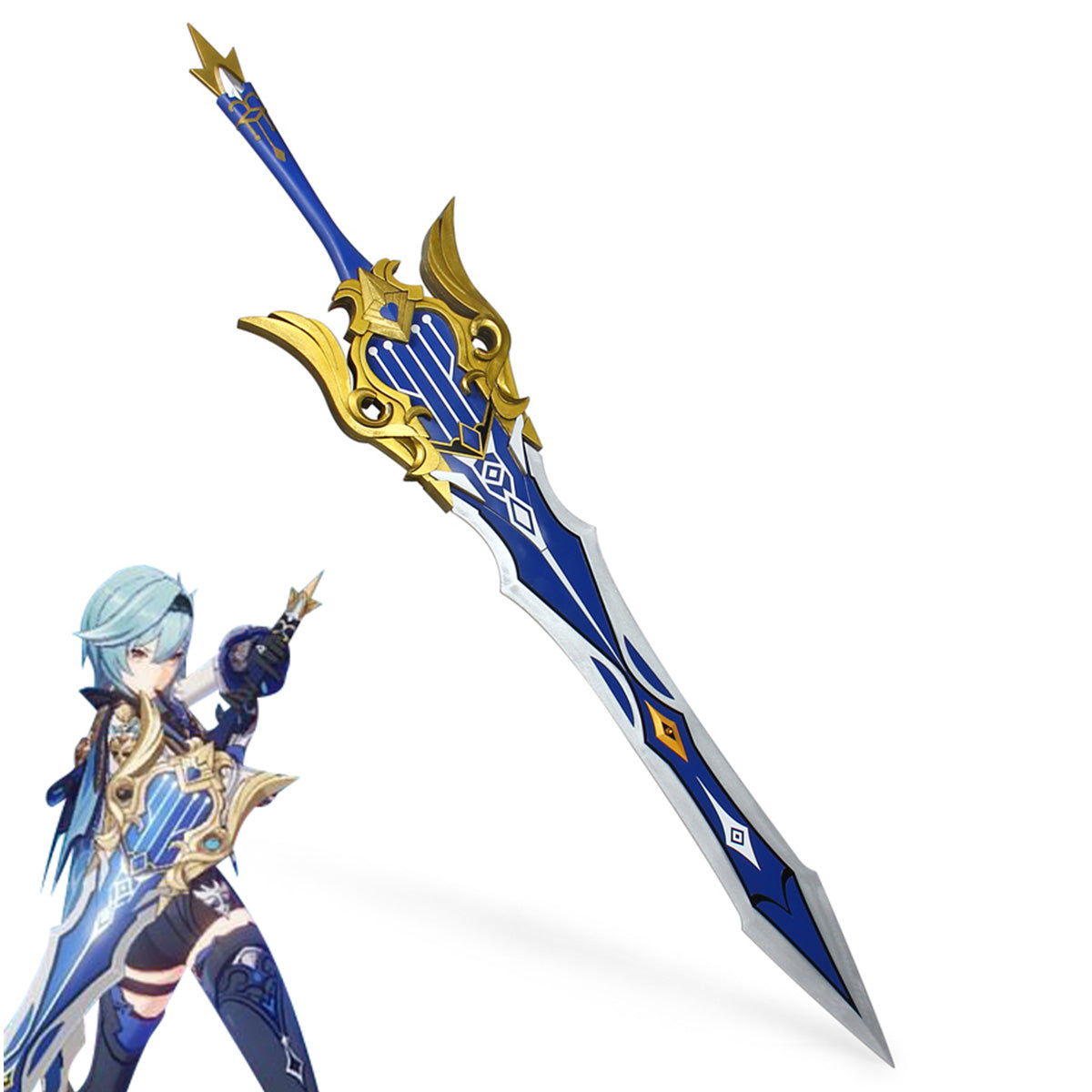 Genshin Impact Eula Song Of Broken Pines Cosplay Weapon Prop Prop - Tophatter Daily Deals