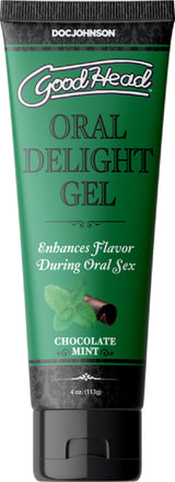 Doc Johnson GoodHead Oral Delight Gel – Chocolate Mint Flavored Oral Enhancer 4 Oz > Lube > Oral Gels & Sprays - Tophatter Daily Deals