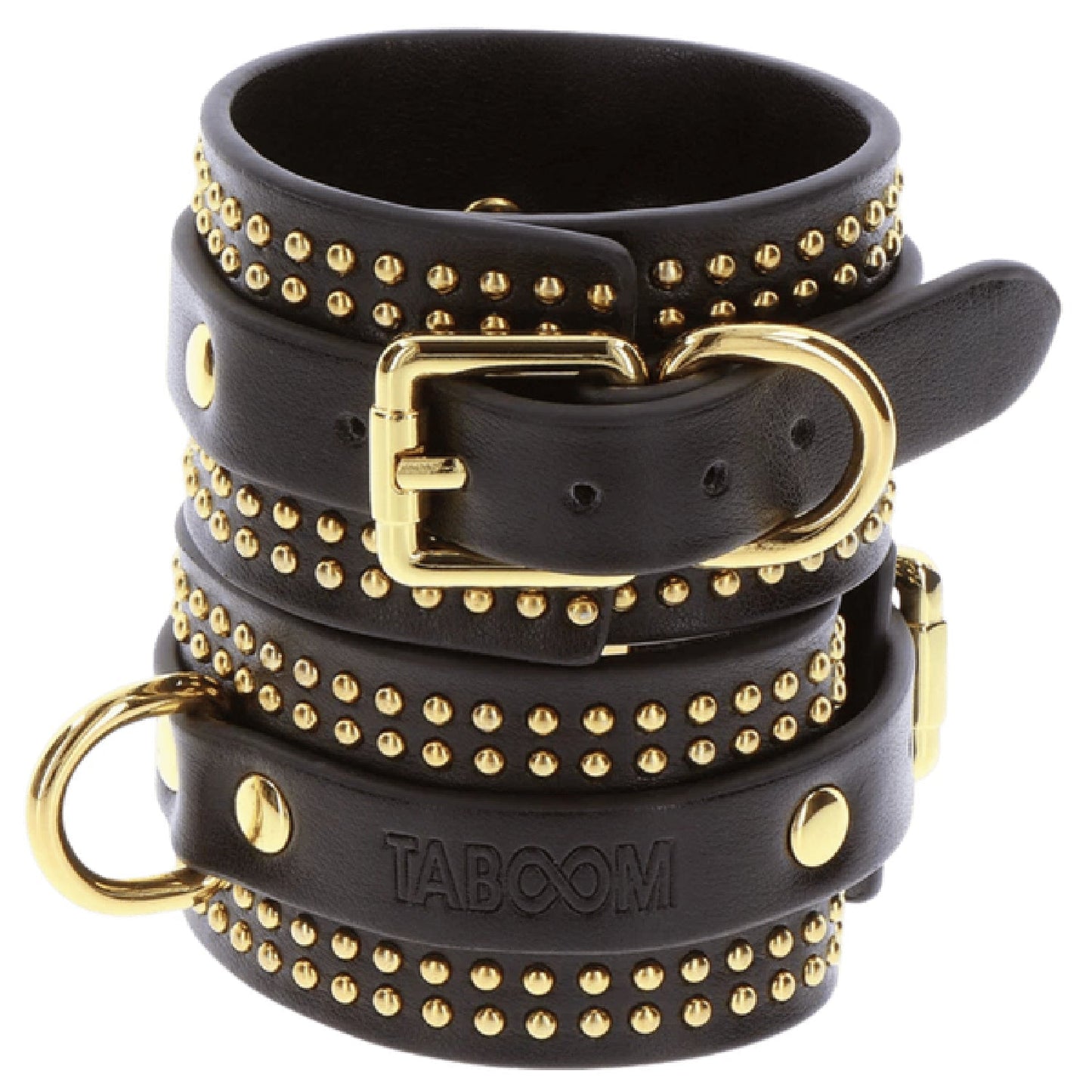 Taboom Studded Wrist Cuffs Set – Bondage Wrist Cuffs > Bondage Gear > Collars & Leashes - Tophatter Daily Deals