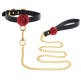 Taboom Wild Roses Collar and Leash – Faux Leather BDSM Accessories > Bondage Gear > Collars & Leashes - Tophatter Daily Deals