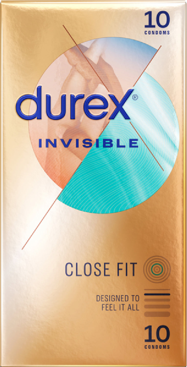 Durex Invisible Close Fit – Ultra-Thin Natural Rubber Latex Condoms 10 Pack > Essentials > Condoms - Tophatter Daily Deals