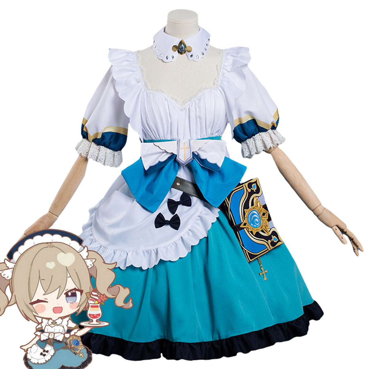 Genshin Impact x Sweets Paradise Barbara Maid Cosplay Costume Costume - Tophatter Daily Deals
