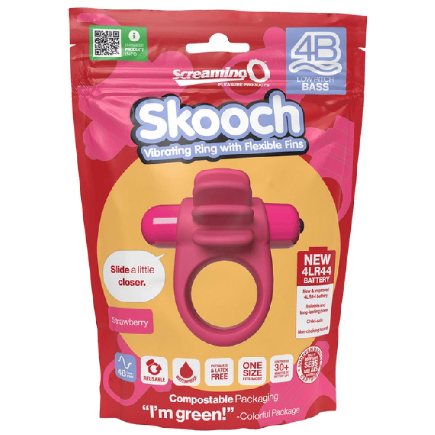 Skooch 4B Low Pitch Bass (Kiwi | Strawberry) > Sex Toys > Couples Toys - Tophatter Daily Deals