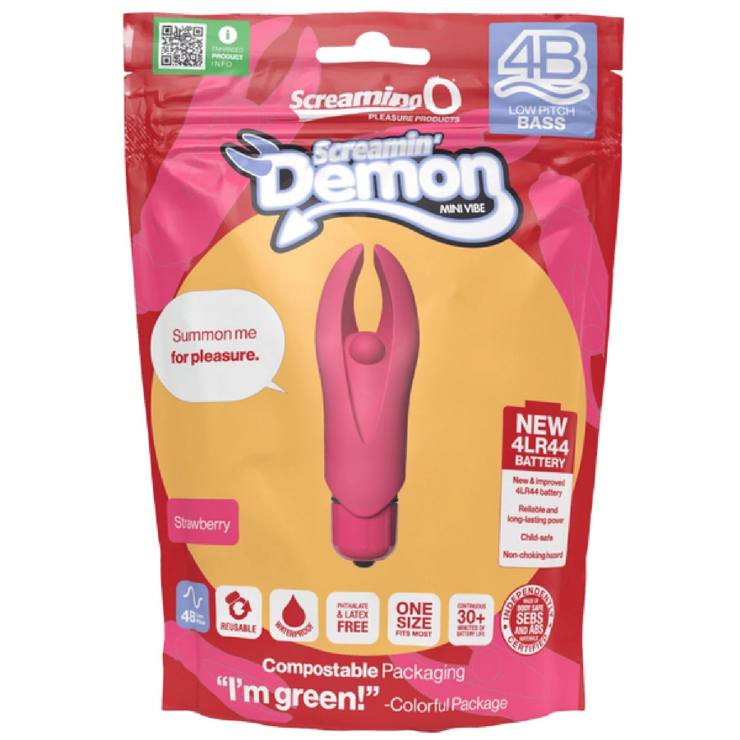 Demon 4B Low Pitch Bass – Deep-Rumbling 5-Speed Vibrator with Silicone Horns > Vibrators > Mini Vibrators - Tophatter Daily Deals