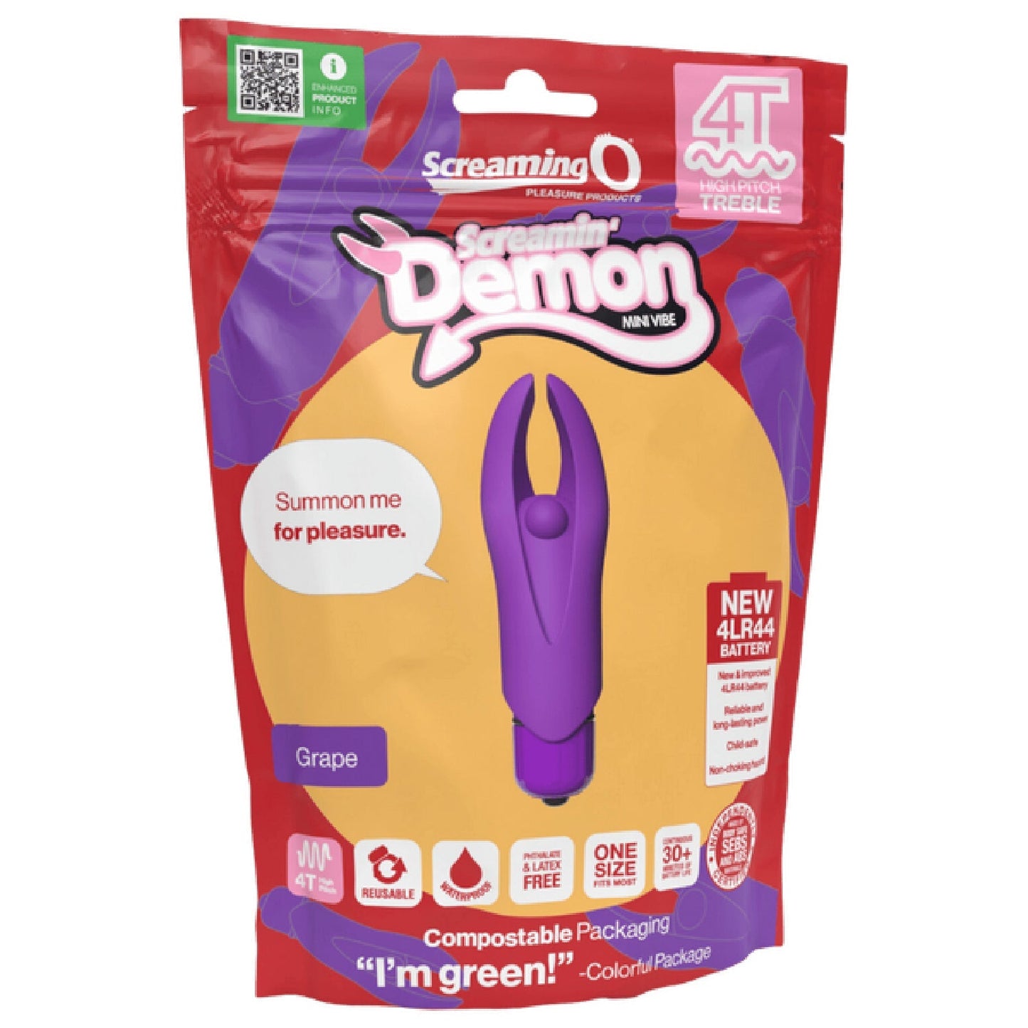 Demon 4T High Pitch Treble – Silicone Vibrator With 5 Speeds and Pulse Pattern > Vibrators > Mini Vibrators - Tophatter Daily Deals