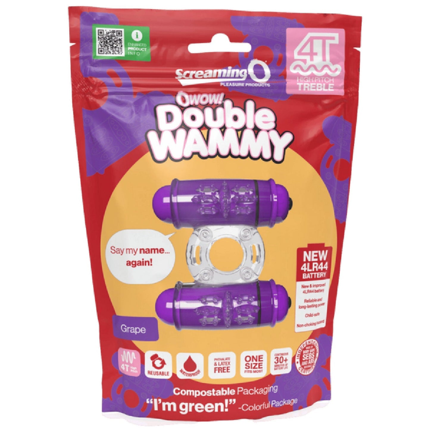 Double Wammy 4T – High Pitch Treble Vibrating Cock Ring with 5 Speeds and Pulse Pattern > Sex Toys > Couples Toys - Tophatter Daily Deals