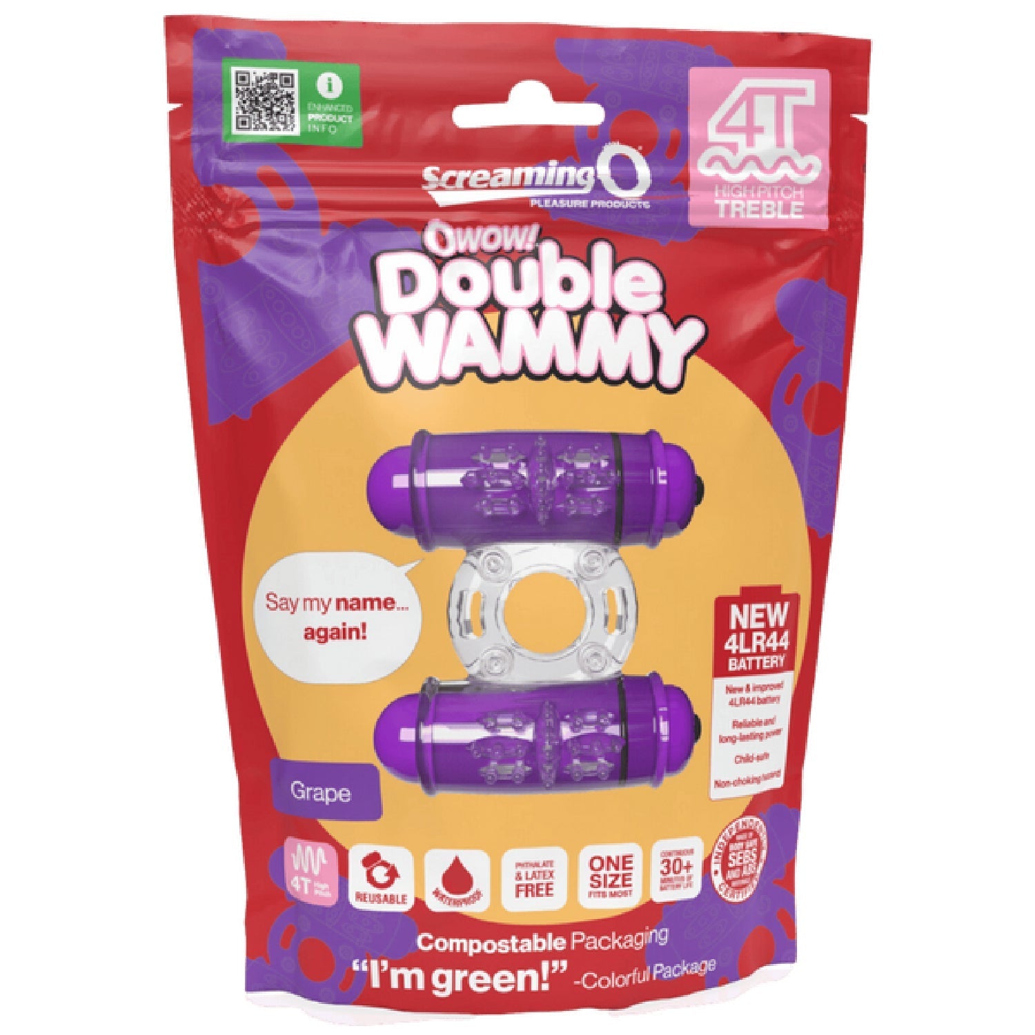 Double Wammy 4T – High Pitch Treble Vibrating Cock Ring with 5 Speeds and Pulse Pattern > Sex Toys > Couples Toys - Tophatter Daily Deals