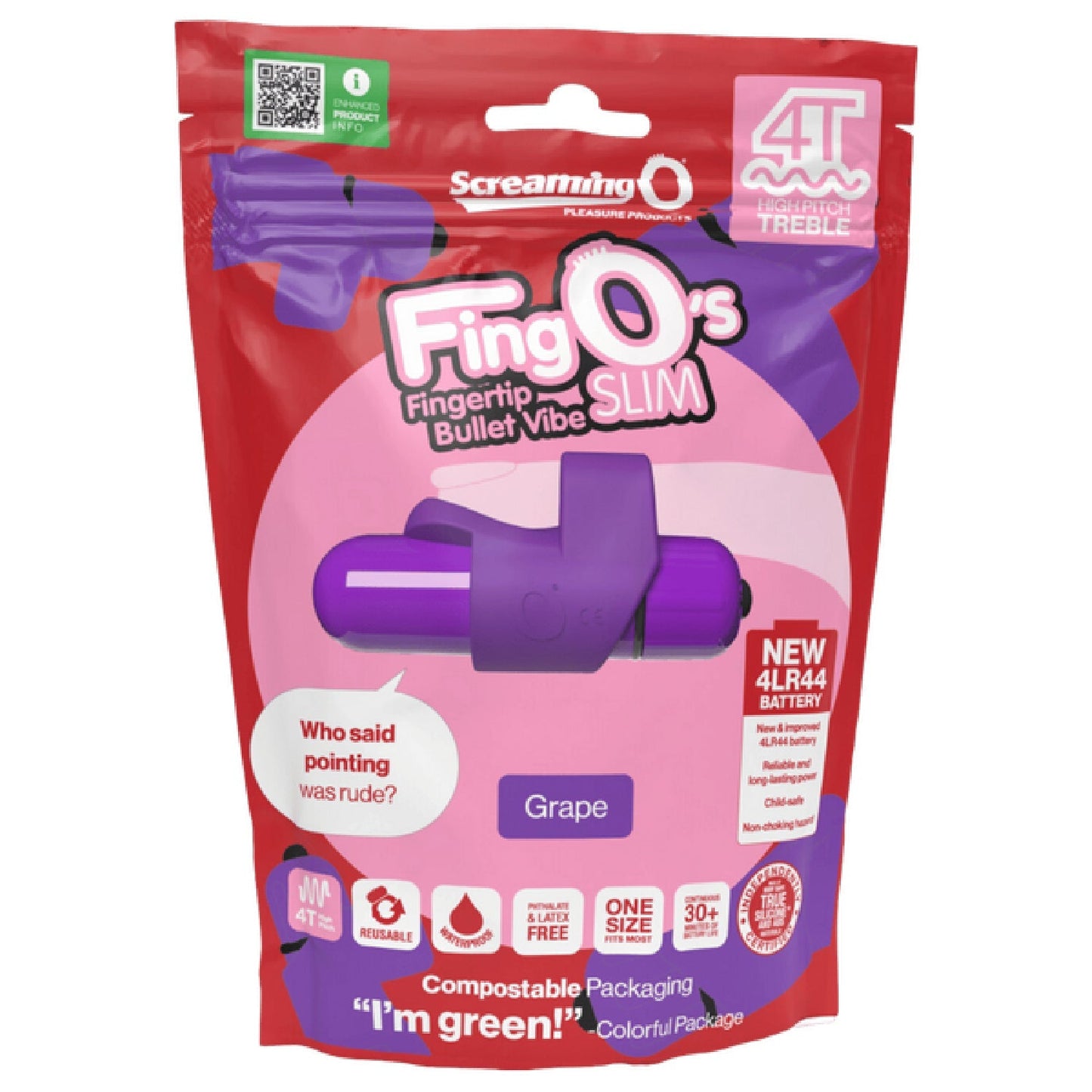 FingO Slim 4T – Waterproof Compact Finger Vibrator with High Pitch Treble Vibrations > Vibrators > Finger Vibrators - Tophatter Daily Deals