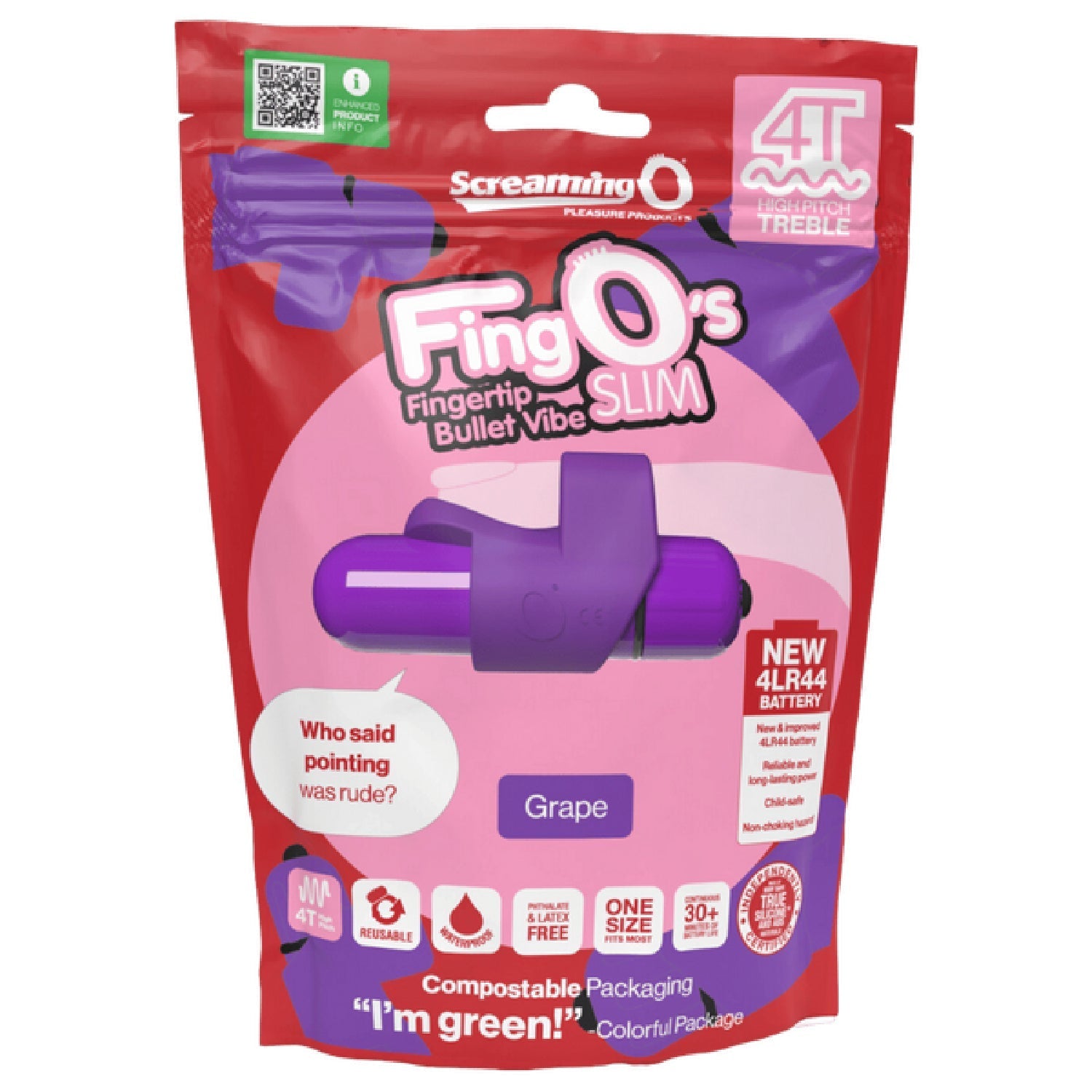 FingO Slim 4T – Waterproof Compact Finger Vibrator with High Pitch Treble Vibrations > Vibrators > Finger Vibrators - Tophatter Daily Deals