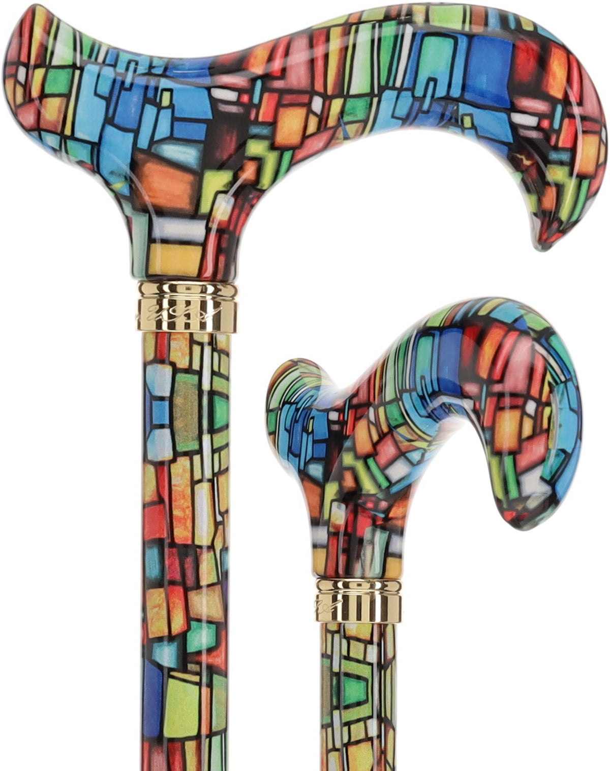 HD Pattern Designer Cane - Matching Handle & Shaft - Durable Adjustable Aluminum - Tophatter Daily Deals