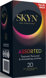 Skyn Assorted Experience – Textured Flavoured 20 Pack Condoms with non-Latex Skynfeel Material > Essentials > Condoms - Tophatter Daily Deals