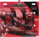 Crimson Tied Embossed Ankle Cuffs – Adjustable Bondage Accessories > Bondage Gear > Restraints - Tophatter Daily Deals
