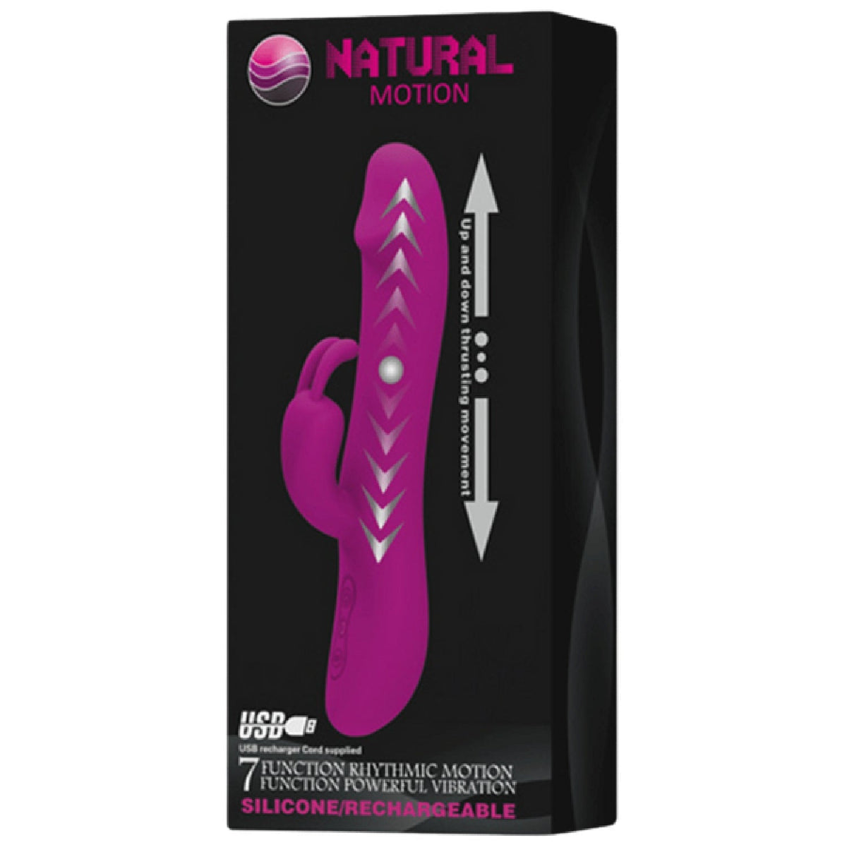 Natural Motion Thrusting – Rechargeable Silicone Rabbit Vibrator with 7 Functions > Vibrators > Ladies > Rabbit - Tophatter Daily Deals