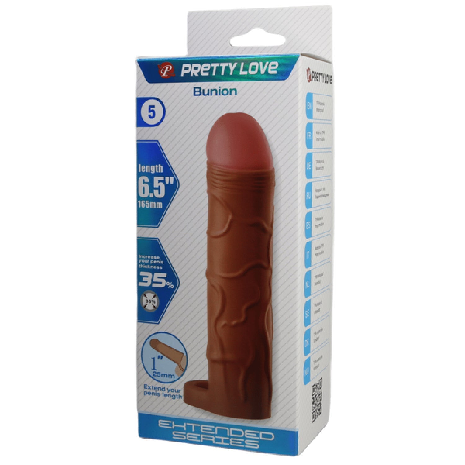 Bunion 6.5 Inch Cock Sleeve – Stretchy TPR Penis Sheath with Ball Ring > Sex Toys For Men > Penis Sleeves - Tophatter Daily Deals