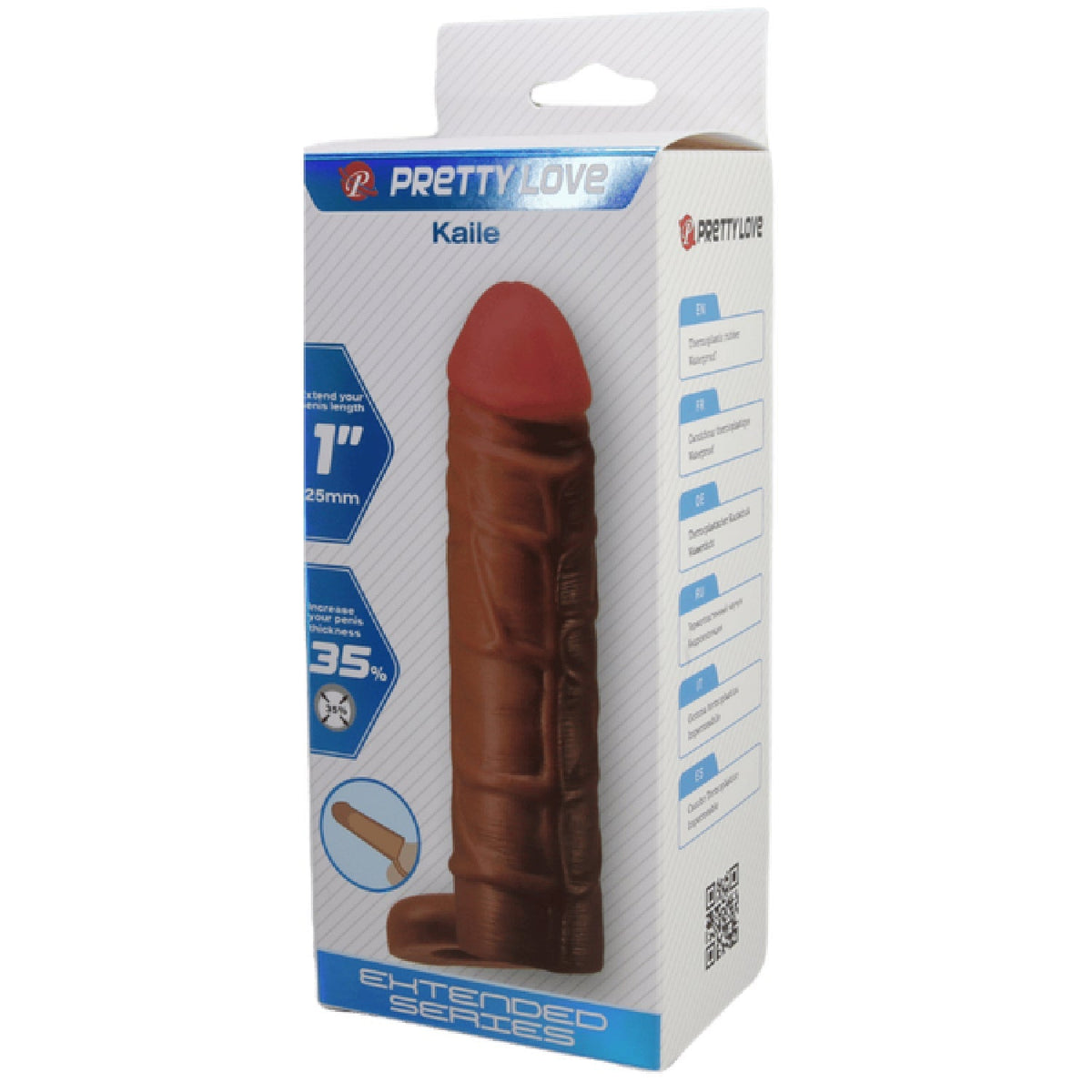 Kaile 7 Inch Stretchy Shaft Cock Sleeve With Ball Ring Penis Sheath > Sex Toys For Men > Penis Sleeves - Tophatter Daily Deals