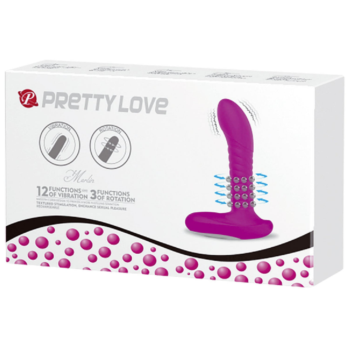 Rechargeable Merlin – Silicone Vibrator with 12 Vibration and 3 Rotation Functions > Anal Range > Anal Probes - Tophatter Daily Deals