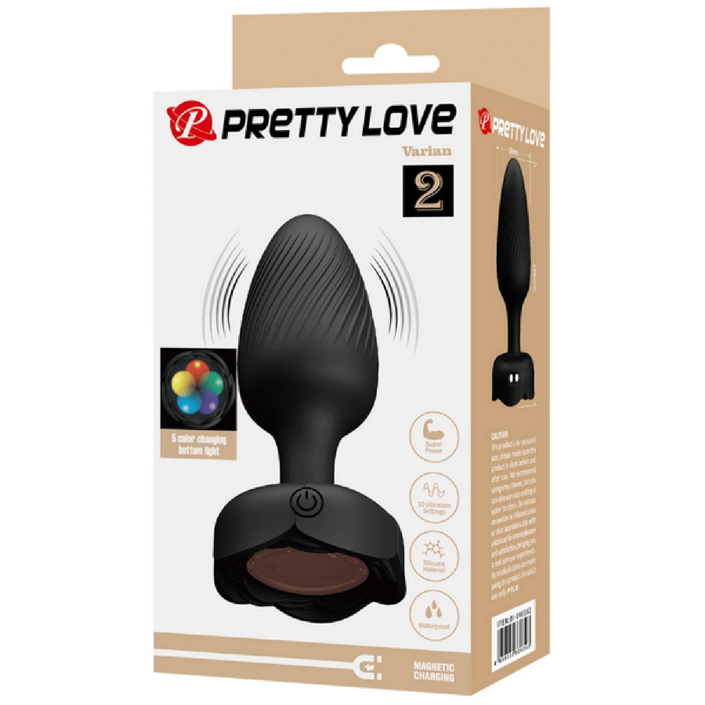 Varian Light-Up Rechargeable Butt Plug – LED Flashing Silicone Butt Plug > Anal Range > Vibrating Butt Plugs - Tophatter Daily Deals